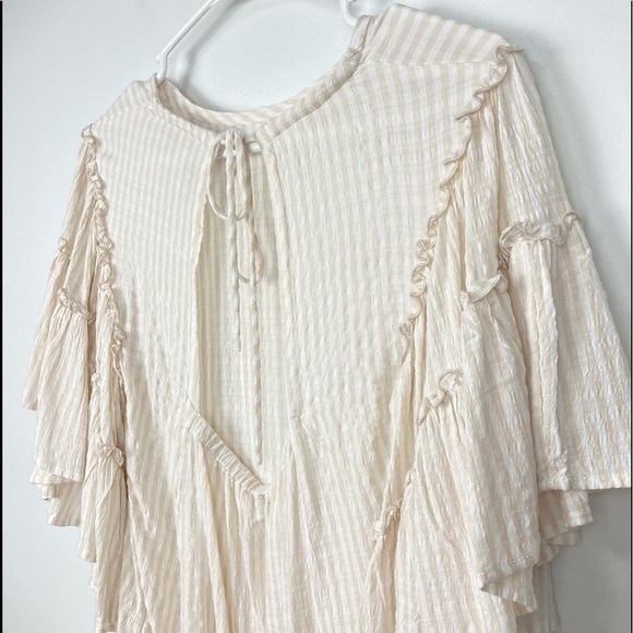 Anthro PILCRO Sybil Striped Ruffle Sleeve Blouse Top - Picture 8 of 13